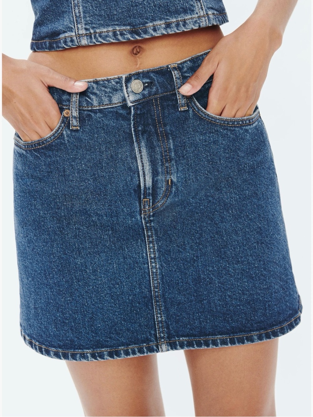 Reformation Lydia High Rise Denim Mini Skirt
